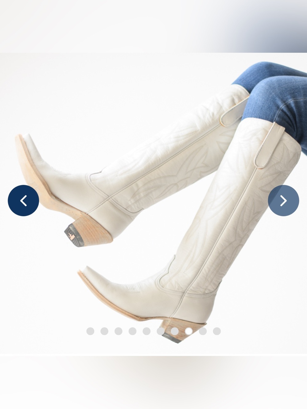 Old Gringo Sacramento Bis WHITE TALL COWGIRL boots